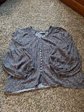 Universal Thread Multicolor Button-Front Blouse